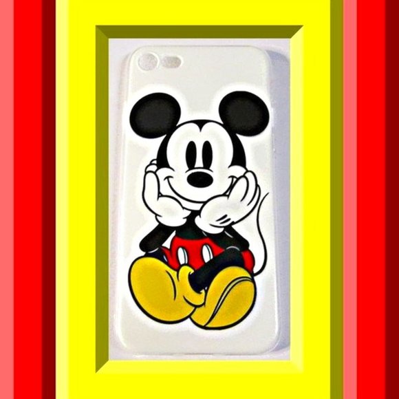 Mickey Mouse Theme Iphone 7 Silicone Back Phone Case - Picture 1 of 1
